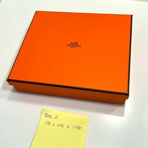Hermes gift box 7-1/2” x 6-1/2” x 1-5/8” (box #2)